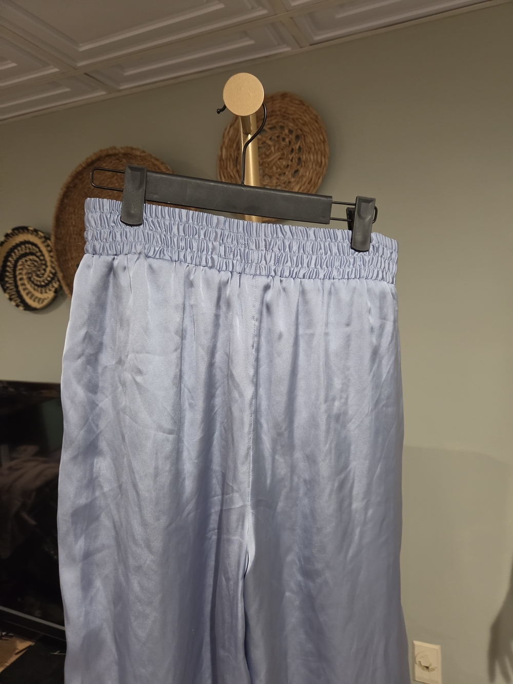 Zara Blue Satin Balloon Jogger Pants Size M - Picture 14 of 16